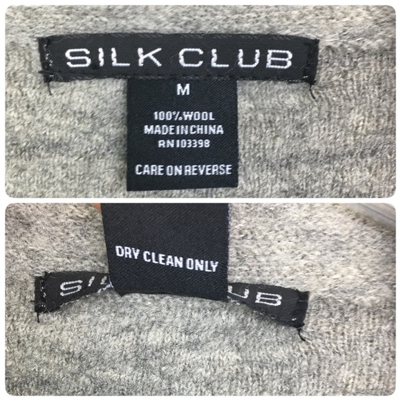 Silk club gray wool embroidered midi duster - Picture 9 of 9